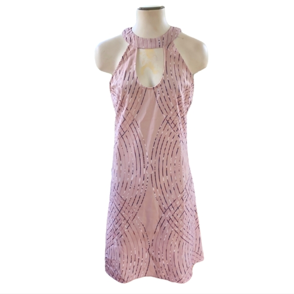 NWT Print Sleeveless Halter Sheath Above the Knee Causal Dress Size Medium - Picture 5 of 8